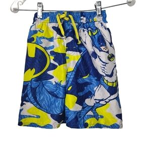 Batman Blue Yellow Swim Trunks Boys 7
